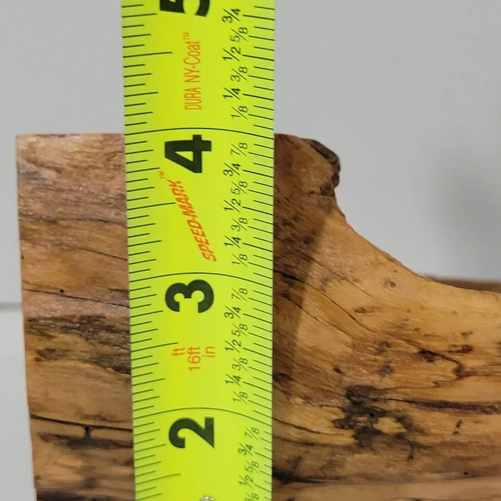 Handmade Live Edge Wood Moon Phase Half hollow log root Rustic Celestial Decor
